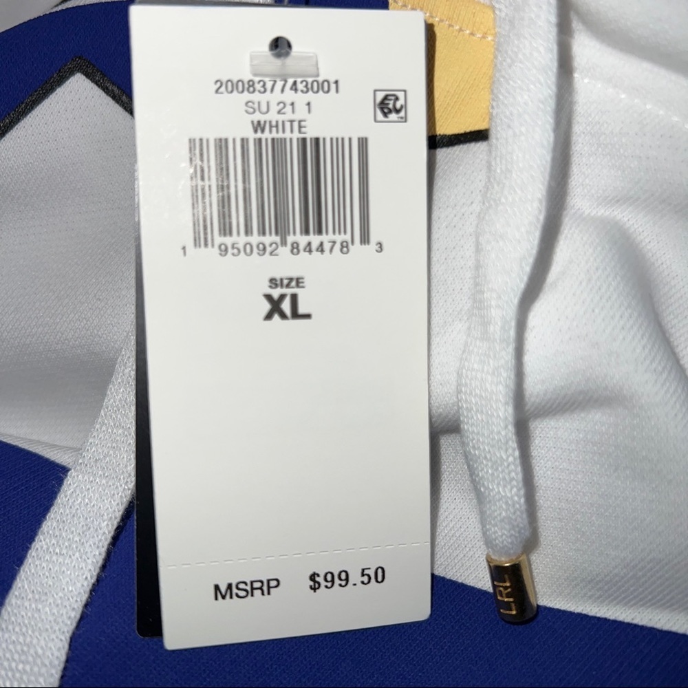 Lauren Ralph Lauren Women’s Striped Hoodie White - Picture 12 of 12
